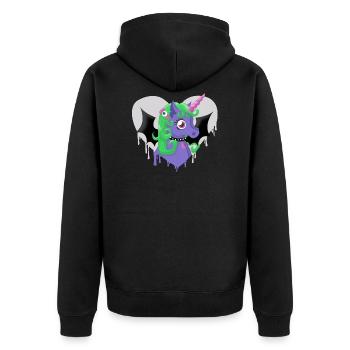 Creepy Cute Unicorn 2 - Veste à capuche bio Premium Unisexe - noir - Dos - Nico (187cm)