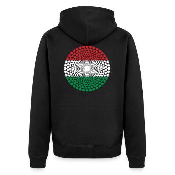 Hongrie Hongrie Magyarország Love Heart Mandala - Veste à capuche bio Premium Unisexe - noir - Dos - Nico (187cm)