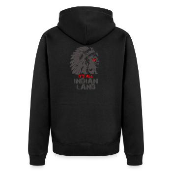 Indien - Veste à capuche bio Premium Unisexe - noir - Dos - Nico (187cm)