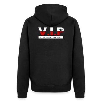 Pôle très important, cadeau pour la Pologne fière - Veste à capuche bio Premium Unisexe - noir - Dos - Nico (187cm)