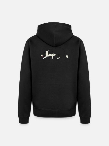 BORDER COLLIE - Veste à capuche bio Premium Unisexe - noir