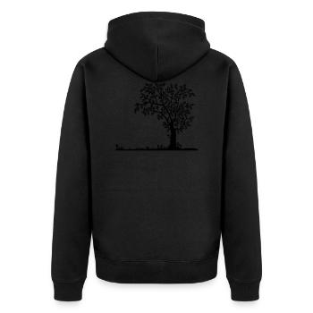 Nature silhouette - Unisex Premium Organic Zip Hoodie - black - Back - Nico (187cm)