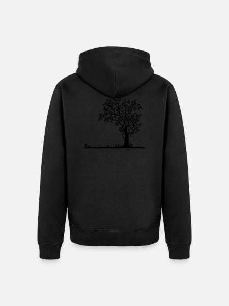 Nature silhouette - Unisex Premium Organic Zip Hoodie - black