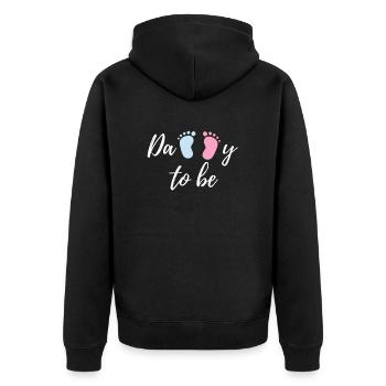 futur père - Veste à capuche bio Premium Unisexe - noir - Dos - Nico (187cm)