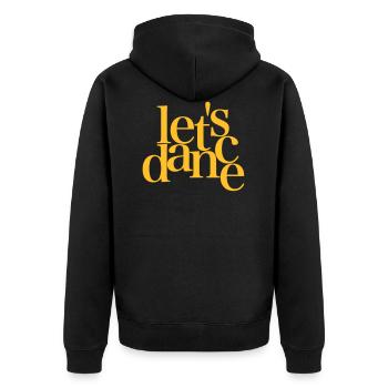 let s dance - Dance Fashion - Unisex Premium Bio Zip Hoodie - Schwarz - Hinten - Nico (187cm)