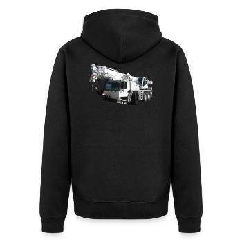 construction machine - Veste à capuche bio Premium Unisexe - noir - Dos - Nico (187cm)