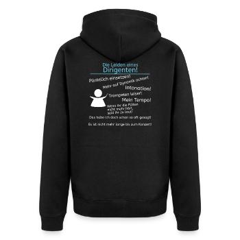 La souffrance d'un orchestre en cadeau - Veste à capuche bio Premium Unisexe - noir - Dos - Nico (187cm)