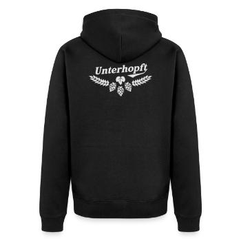 Unterhopft - Veste à capuche bio Premium Unisexe - noir - Dos - Nico (187cm)