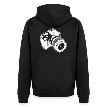 Camera Photographer Photography Photograph Photo Picture - Unisex Premium Organic Zip Hoodie - black - Back - Nico (187cm)