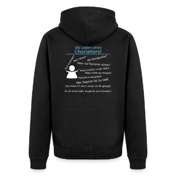 Die Leiden eines Chorleiters! Dirigenten Chormusik - Unisex Premium Bio Zip Hoodie - Schwarz - Hinten - Nico (187cm)