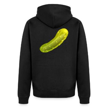 cucumber - Unisex Premium Organic Zip Hoodie - black - Back - Nico (187cm)
