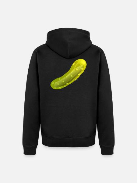 Gurke - Unisex Premium Bio Zip Hoodie - Schwarz