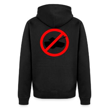 Mouvement pour la paix - Veste à capuche bio Premium Unisexe - noir - Dos - Nico (187cm)
