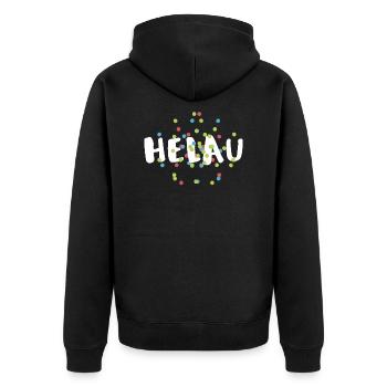 Confettis Helau Faschingsgrussse Hurse Fasching - Veste à capuche bio Premium Unisexe - noir - Dos - Nico (187cm)