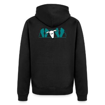 Galgo au lit - Veste à capuche bio Premium Unisexe - noir - Dos - Nico (187cm)