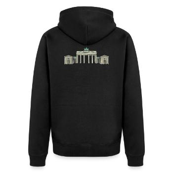 Porte de Brandebourg BERLIN c - Veste à capuche bio Premium Unisexe - noir - Dos - Nico (187cm)