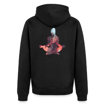 Om Yoga méditation cadeau Hindouisme Bouddha - Veste à capuche bio Premium Unisexe - noir - Dos - Nico (187cm)