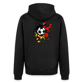 Drapeau des supporters de la en Allemagne - Veste à capuche bio Premium Unisexe - noir - Dos - Nico (187cm)