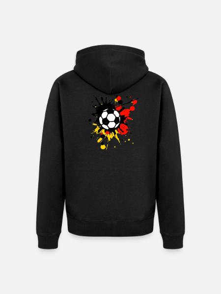 Germany Fan Flag - Unisex Premium Organic Zip Hoodie - black