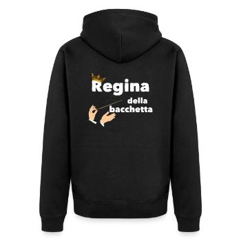 Regina della bacchetta Bigliettaia Orchestra Coro - Unisex Premium Bio Zip Hoodie - Schwarz - Hinten - Nico (187cm)