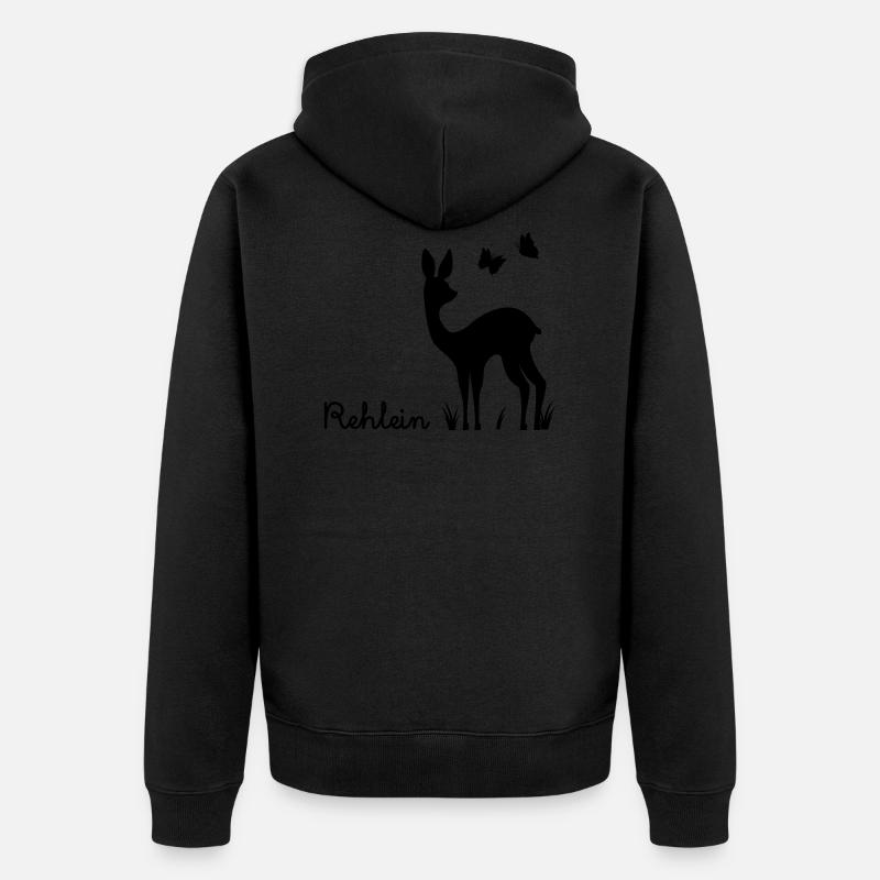 Cerf - Veste à capuche bio Premium Unisexe - noir