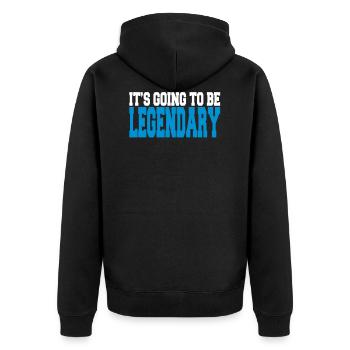 it's going to be legendary II 2c - Unisex Premium Bio Zip Hoodie - Schwarz - Hinten - Nico (187cm)
