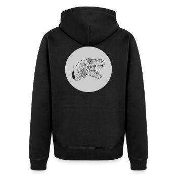 t rex dino dinosaure dinosaure - Veste à capuche bio Premium Unisexe - noir - Dos - Nico (187cm)