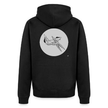 Dinosaure dinosaure ptérosaure dinosaure - Veste à capuche bio Premium Unisexe - noir - Dos - Nico (187cm)