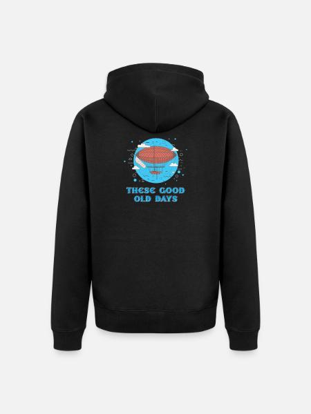 These Good Old Days - Unisex Premium Bio Zip Hoodie - Schwarz