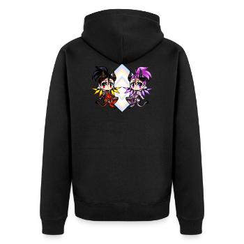 Mercy - Unisex Premium Organic Zip Hoodie - black - Back - Nico (187cm)