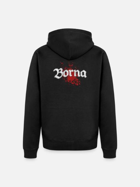 Borna - Unisex Premium Organic Zip Hoodie - black