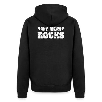 Mother's Day Rock Metal Tattoo Mom Gift - Unisex Premium Organic Zip Hoodie - black - Back - Nico (187cm)