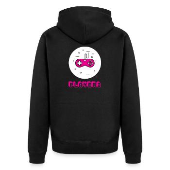 Gamer 2 - Duo Player 1 & 2 amour couple de cadeau - Veste à capuche bio Premium Unisexe - noir - Dos - Nico (187cm)