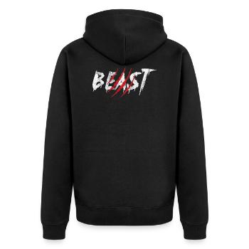 Partenaire de cadeau de bête regarde relation partenariat - Veste à capuche bio Premium Unisexe - noir - Dos - Nico (187cm)