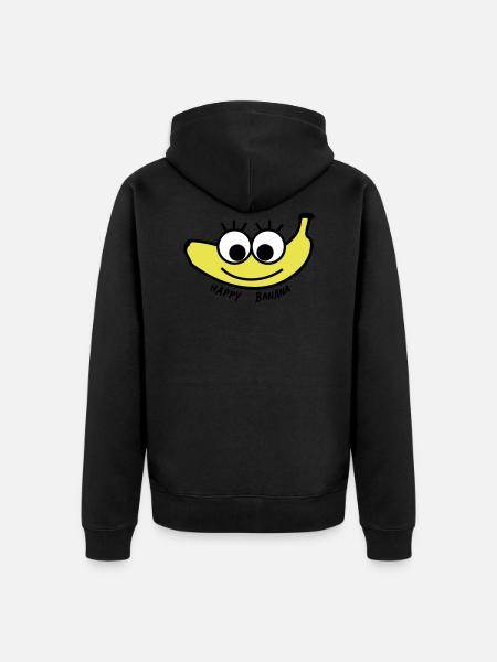 banane heureuse - Veste à capuche bio Premium Unisexe - noir