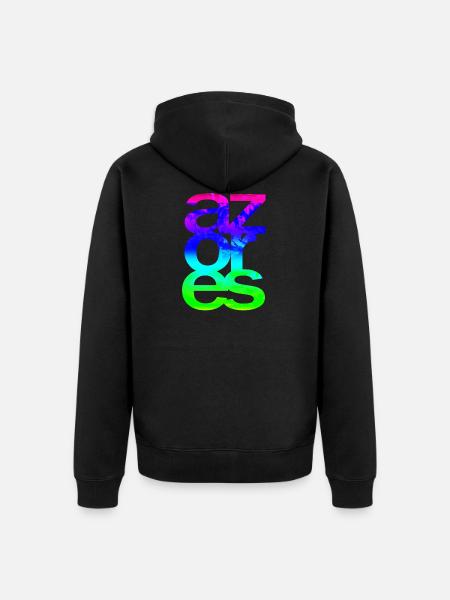 Azores - Unisex Premium Organic Zip Hoodie - black