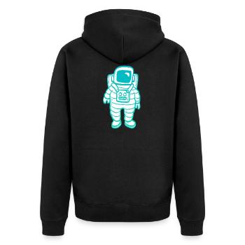 Astronaute clipart - Veste à capuche bio Premium Unisexe - noir - Dos - Nico (187cm)