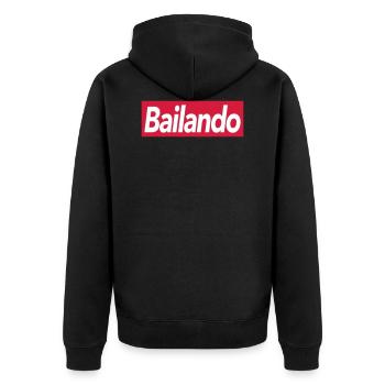 Bailando - Dance Shirt - Unisex Premium Bio Zip Hoodie - Schwarz - Hinten - Nico (187cm)