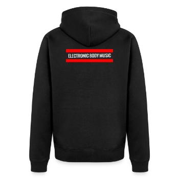 Musique électronique pour le corps - Veste à capuche bio Premium Unisexe - noir - Dos - Nico (187cm)
