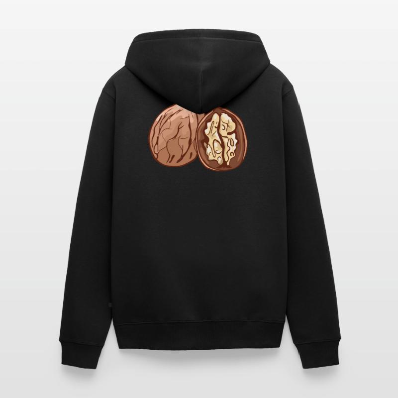 Real walnut nuts nut walnutwalnuts Unisex Premium Organic Zip Hoodie