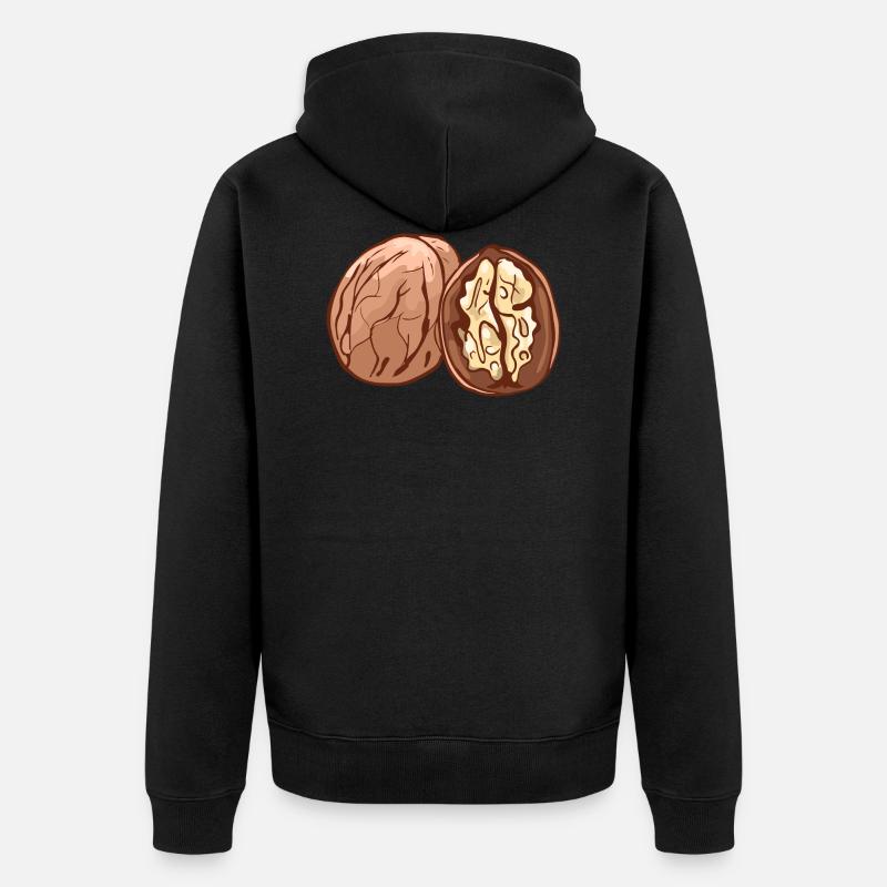 Real walnut nuts nut walnutwalnuts - Unisex Premium Organic Zip Hoodie - black