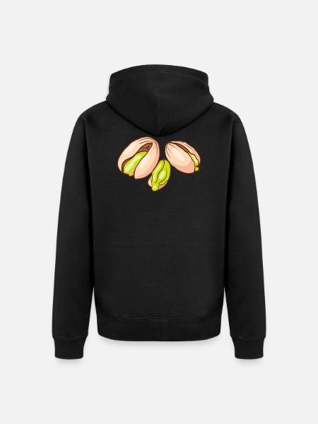 Pistachio Pistachio Pistachio Tree Nut Nuts Nut - Unisex Premium Organic Zip Hoodie - black
