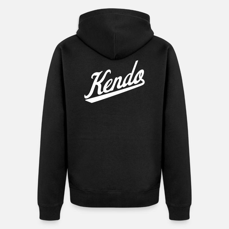 Kendo - Unisex Premium Bio Zip Hoodie - Schwarz