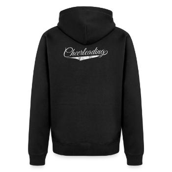 Cheerleader shirt Cheerleading Team Geschenk - Unisex Premium Bio Zip Hoodie - Schwarz - Hinten - Nico (187cm)