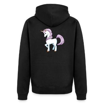 unicorn - Veste à capuche bio Premium Unisexe - noir - Dos - Nico (187cm)