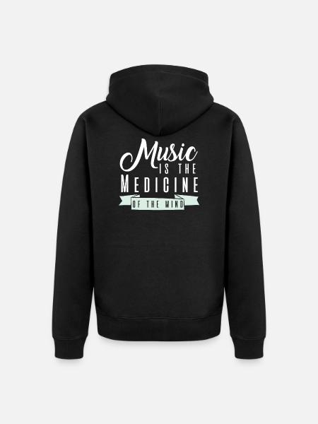 Gute Musik - Unisex Premium Organic Zip Hoodie - black