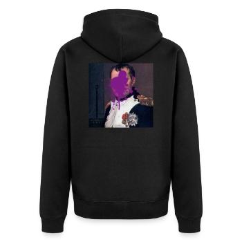 Napoleon graffiti - Unisex Premium Organic Zip Hoodie - black - Back - Nico (187cm)
