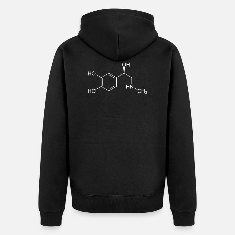 Formule structurale d'adrénaline - Veste à capuche bio Premium Unisexe - noir
