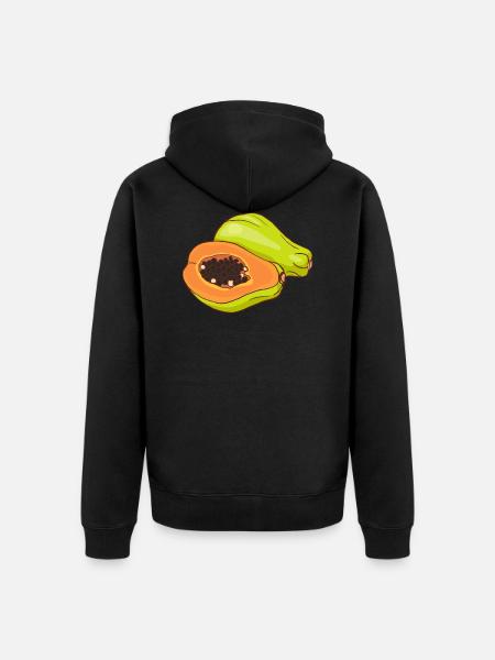 Papaya Melon Tree Papaya Tree - Unisex Premium Organic Zip Hoodie - black