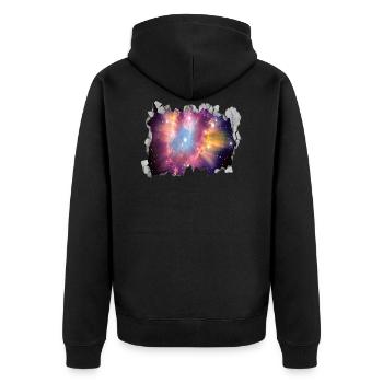 univers - Veste à capuche bio Premium Unisexe - noir - Dos - Nico (187cm)